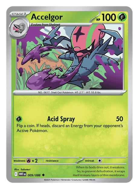 Accelgor 009/086 - Pokémon TCG White Flare card