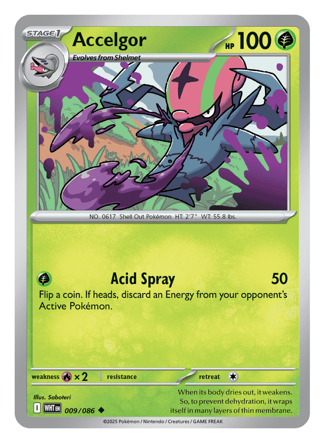 Accelgor 009/086 - Pokémon TCG White Flare card