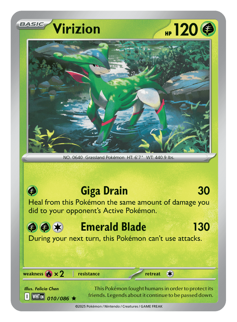 Virizion 010/086 - Pokémon TCG White Flare card