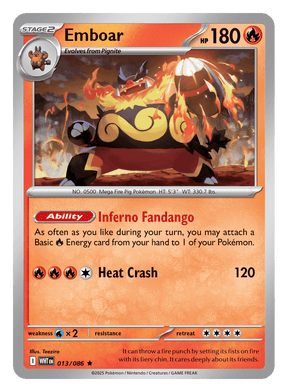 Emboar 013/086 - Pokémon TCG White Flare card