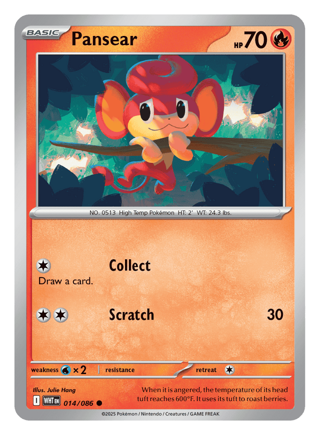 Pansear 014/086 - Pokémon TCG White Flare card