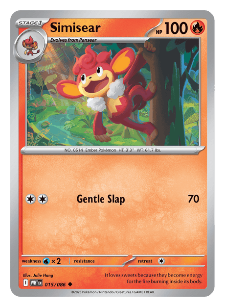Simisear 015/086 - Pokémon TCG White Flare card