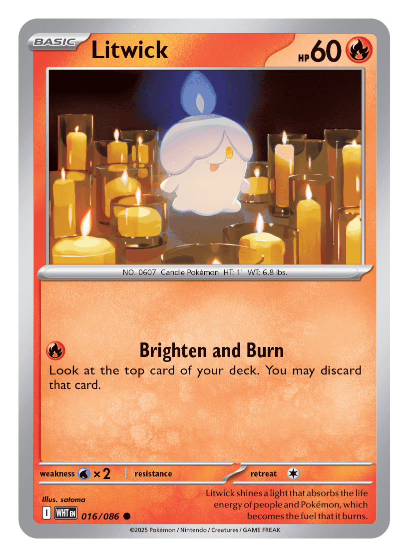 Litwick 016/086 - Pokémon TCG White Flare card