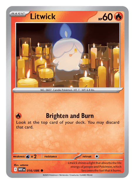 Litwick 016/086 - Pokémon TCG White Flare card