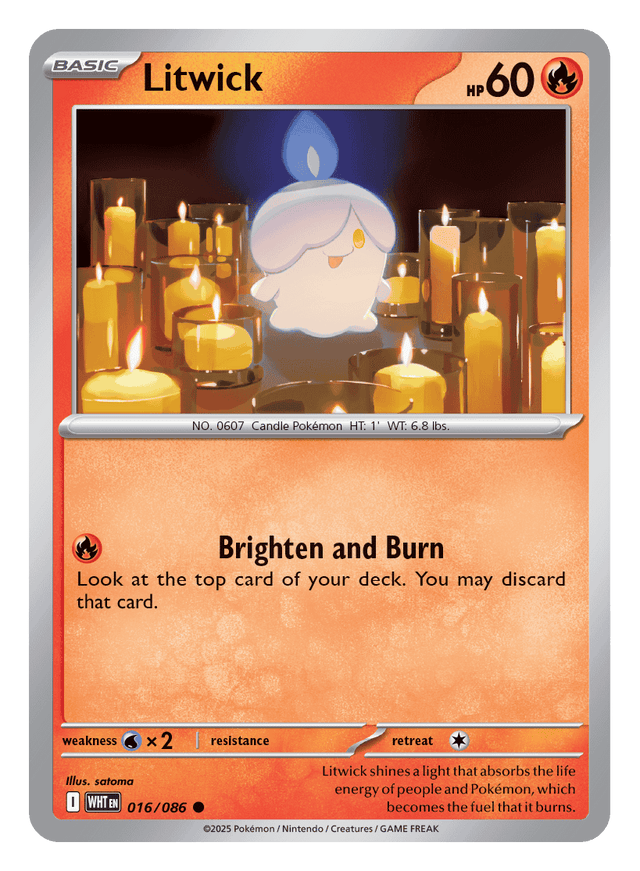 Litwick 016/086 - Pokémon TCG White Flare card