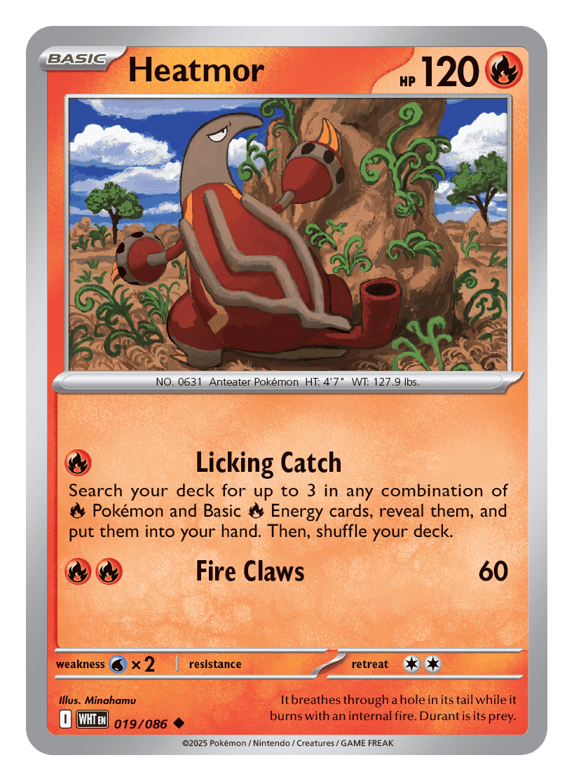 Heatmor 019/086 - Pokémon TCG White Flare card