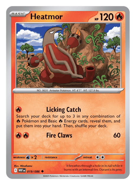 Heatmor 019/086 - Pokémon TCG White Flare card
