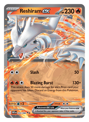 Reshiram ex 020/086 - Pokémon TCG White Flare card