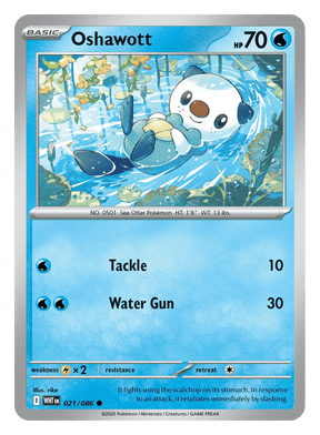 Oshawott 021/086 - Pokémon TCG White Flare card