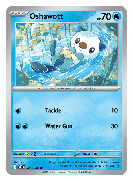 Oshawott 021/086 - Pokémon TCG White Flare card