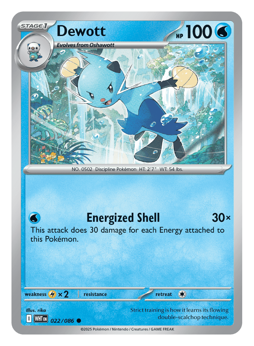 Dewott 022/086 - Pokémon TCG White Flare card