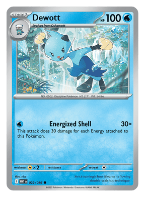 Dewott 022/086 - Pokémon TCG White Flare card
