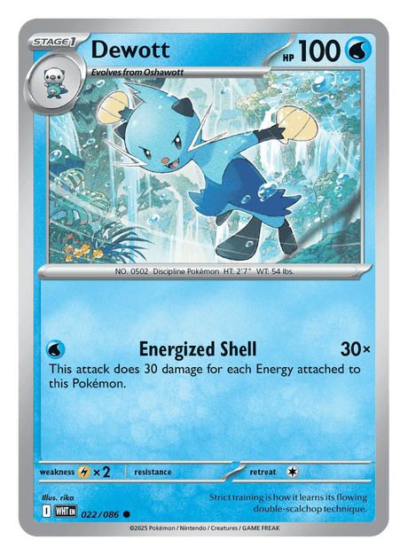 Dewott 022/086 - Pokémon TCG White Flare card