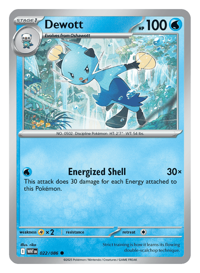 Dewott 022/086 - Pokémon TCG White Flare card