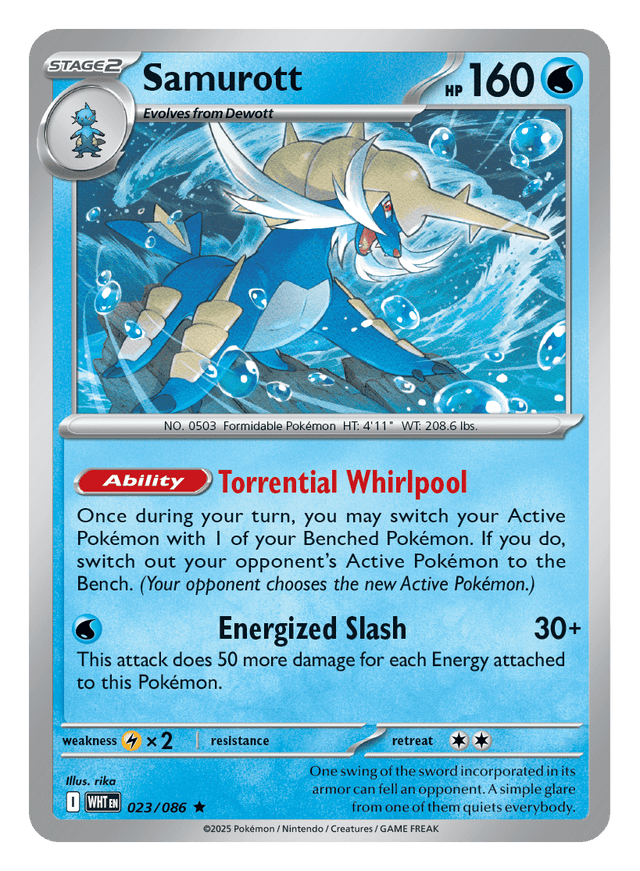 Samurott 023/086 - Pokémon TCG White Flare card