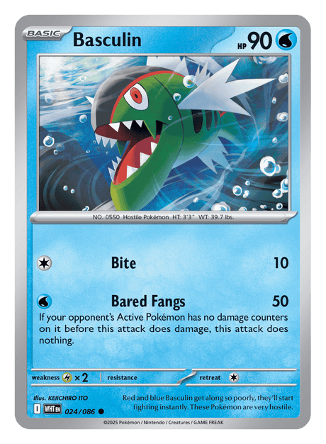 Basculin 024/086 - Pokémon TCG White Flare card