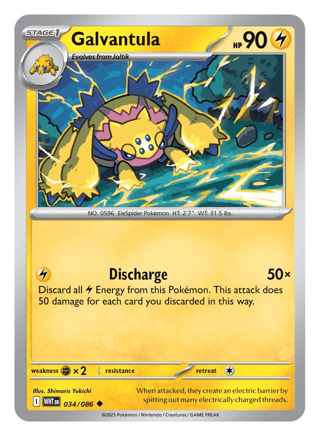 Galvantula 034/086 - Pokémon TCG White Flare card