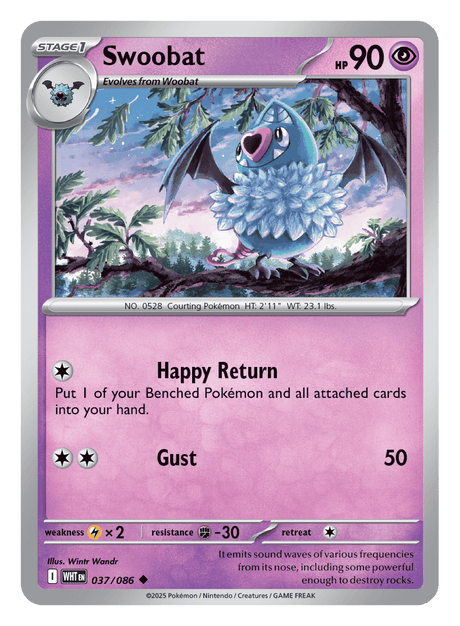 Swoobat 037/086 - Pokémon TCG White Flare card