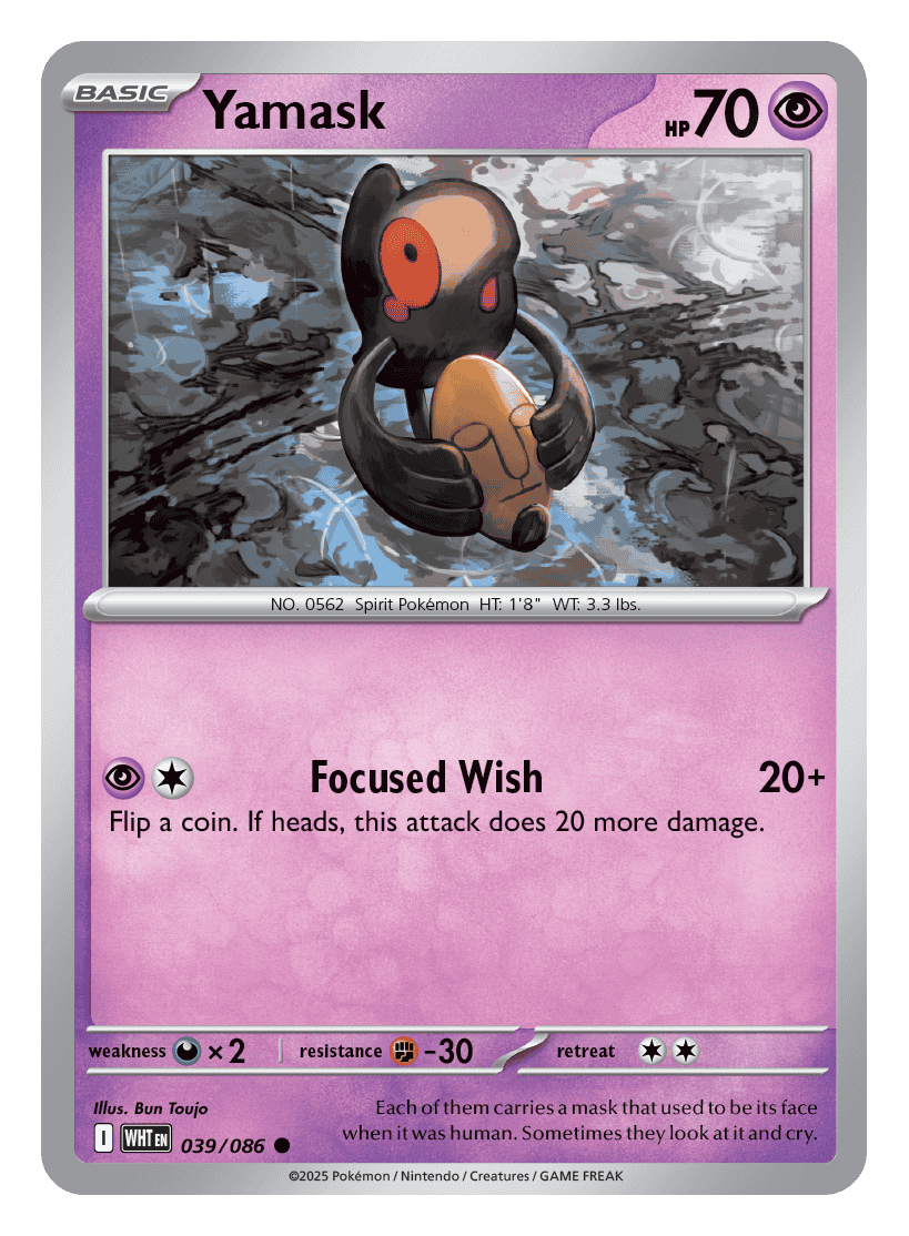 Yamask 039/086 - Pokémon TCG White Flare card