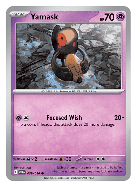 Yamask 039/086 - Pokémon TCG White Flare card
