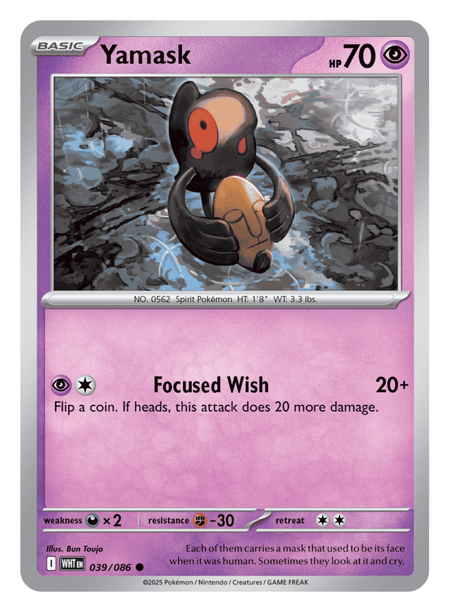 Yamask 039/086 - Pokémon TCG White Flare card