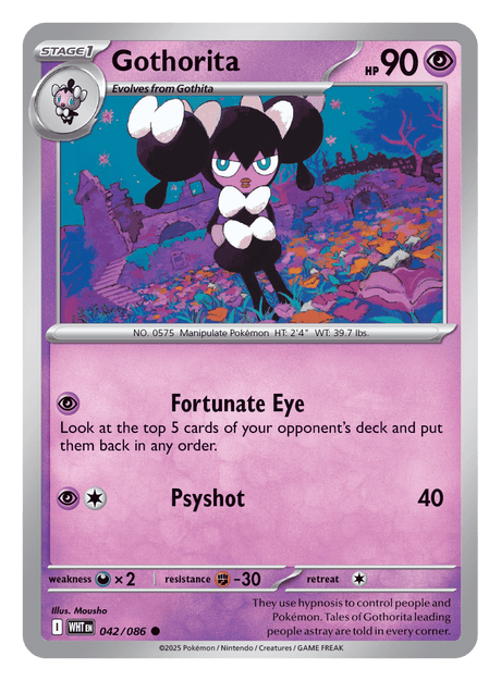 Gothorita 042/086 - Pokémon TCG White Flare card