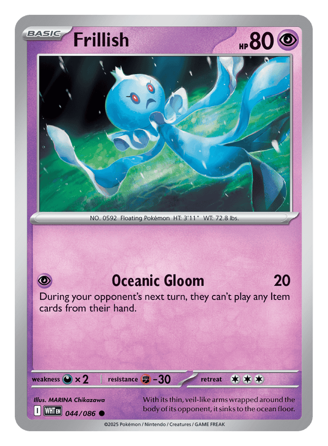 Frillish 044/086 - Pokémon TCG White Flare card