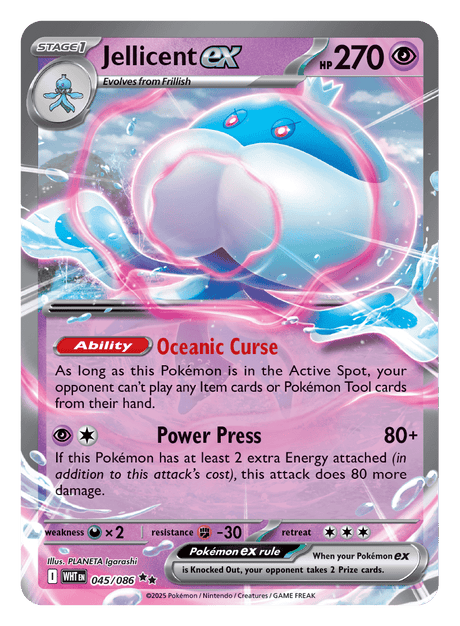Jellicent ex 045/086 - Pokémon TCG White Flare card