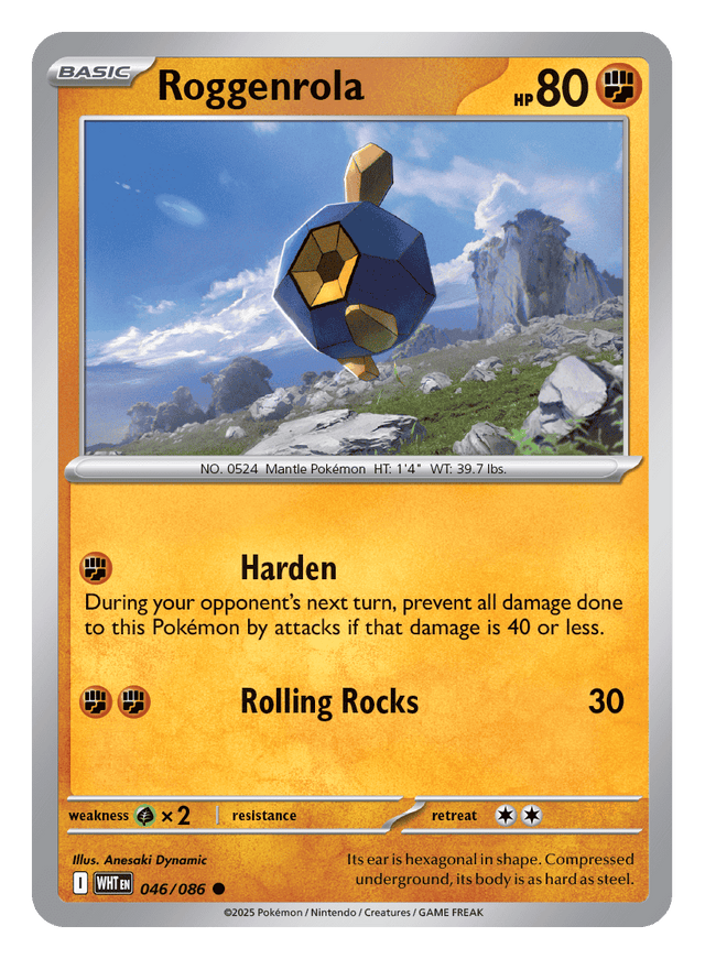 Roggenrola 046/086 - Pokémon TCG White Flare card