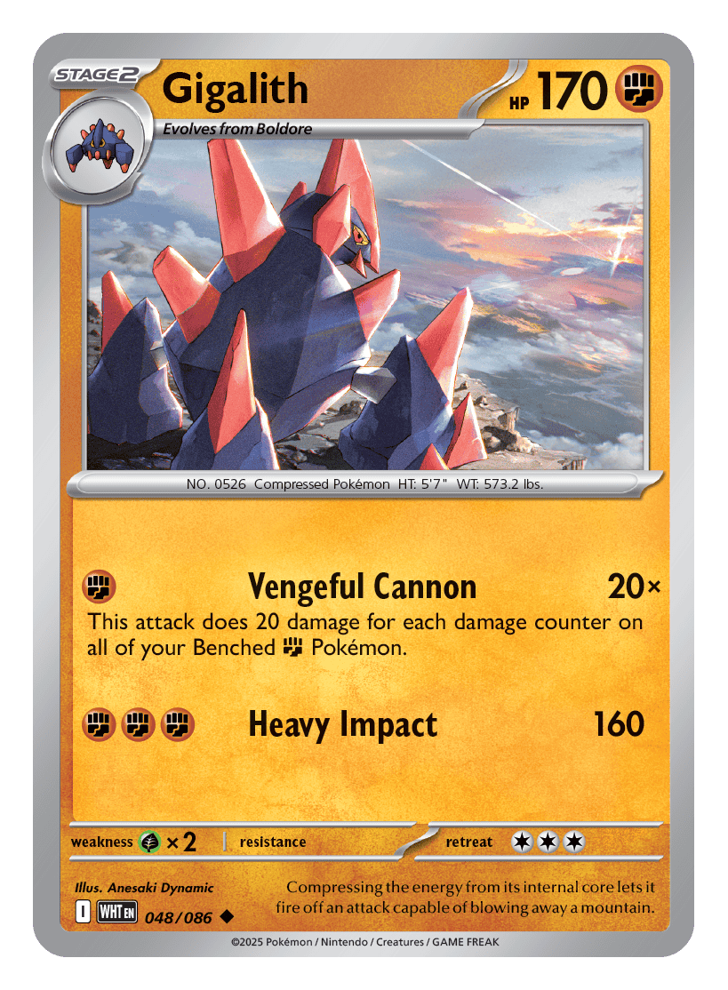 Gigalith 048/086 - Pokémon TCG White Flare card