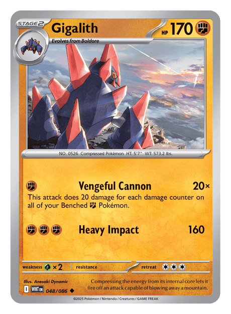 Gigalith 048/086 - Pokémon TCG White Flare card