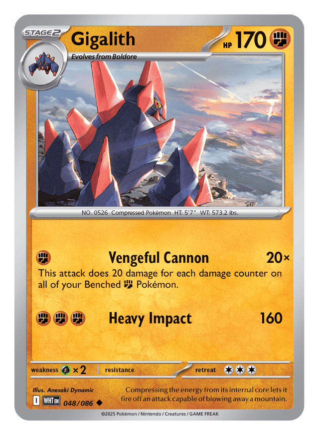 Gigalith 048/086 - Pokémon TCG White Flare card