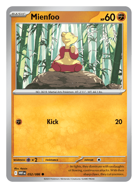 Mienfoo 052/086 - Pokémon TCG White Flare card
