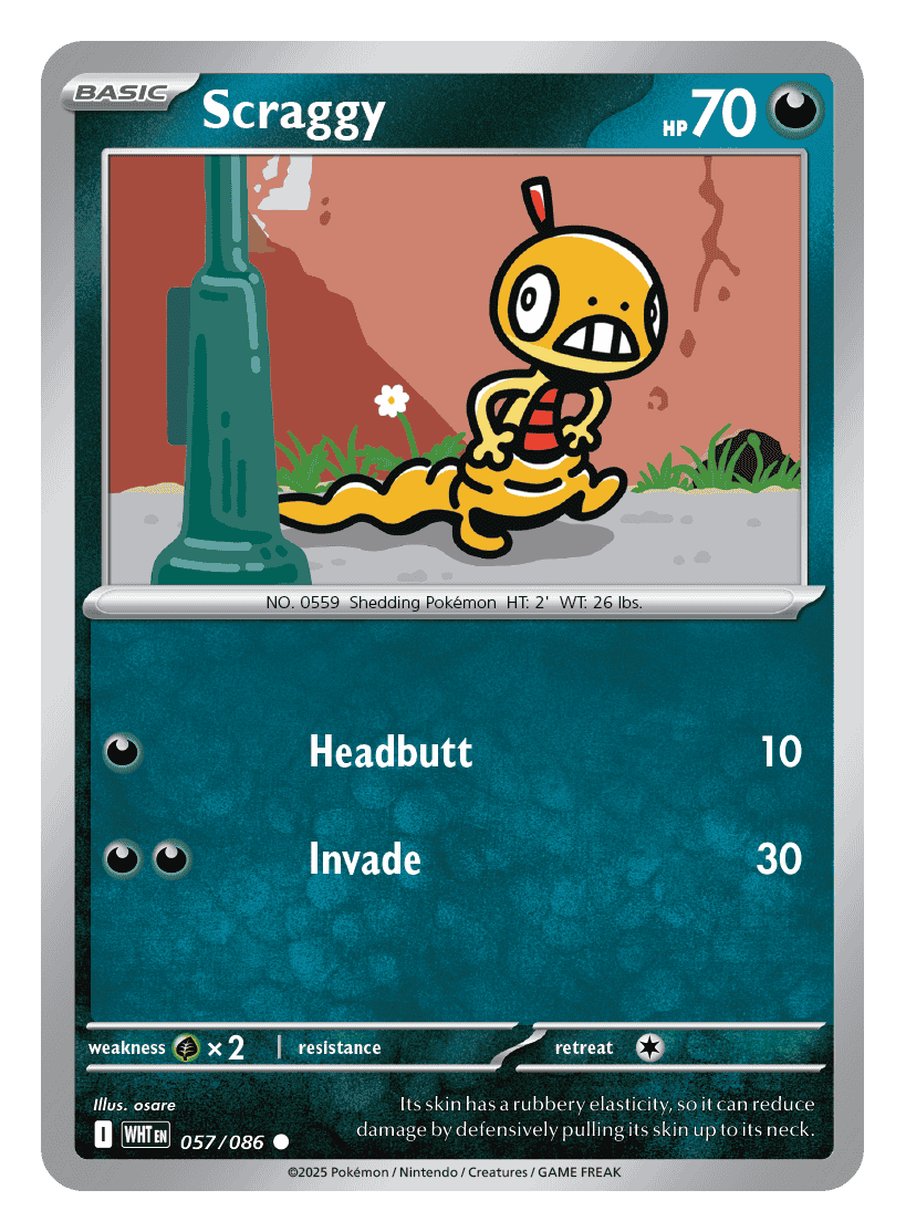 Scraggy 057/086 - Pokémon TCG White Flare card