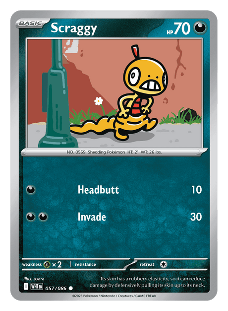 Scraggy 057/086 - Pokémon TCG White Flare card