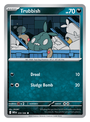 Trubbish 059/086 - Pokémon TCG White Flare card