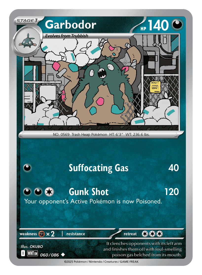 Garbodor 060/086 - Pokémon TCG White Flare card