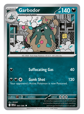 Garbodor 060/086 - Pokémon TCG White Flare card