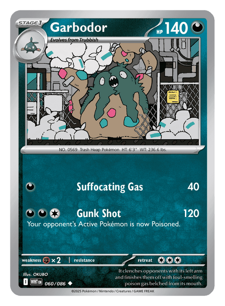 Garbodor 060/086 - Pokémon TCG White Flare card