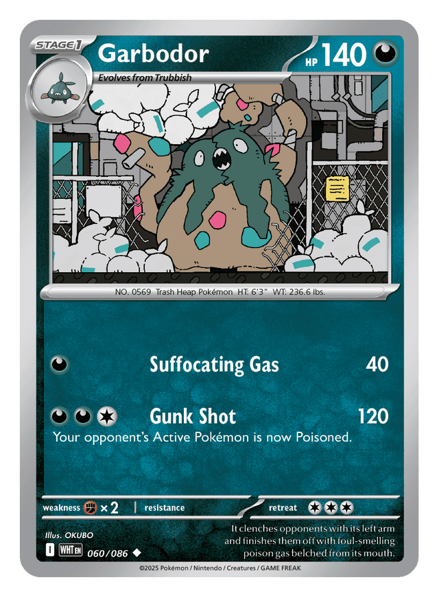 Garbodor 060/086 - Pokémon TCG White Flare card