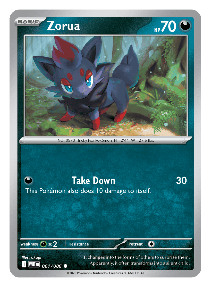 Zorua 061/086 - Pokémon TCG White Flare card