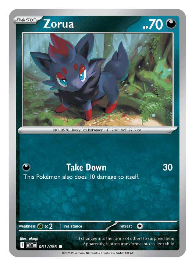 Zorua 061/086 - Pokémon TCG White Flare card
