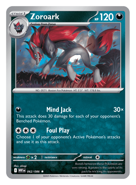 Zoroark 062/086 - Pokémon TCG White Flare card