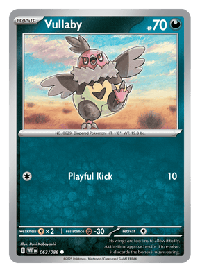 Vullaby 063/086 - Pokémon TCG White Flare card