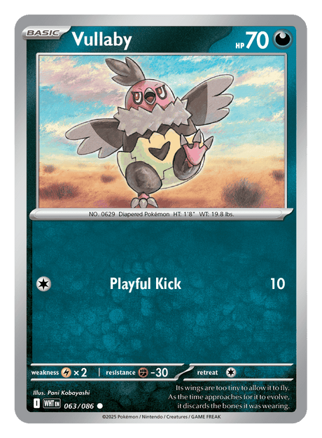 Vullaby 063/086 - Pokémon TCG White Flare card