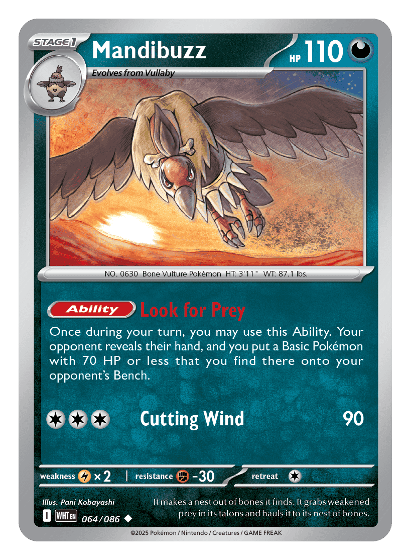 Mandibuzz 064/086 - Pokémon TCG White Flare card
