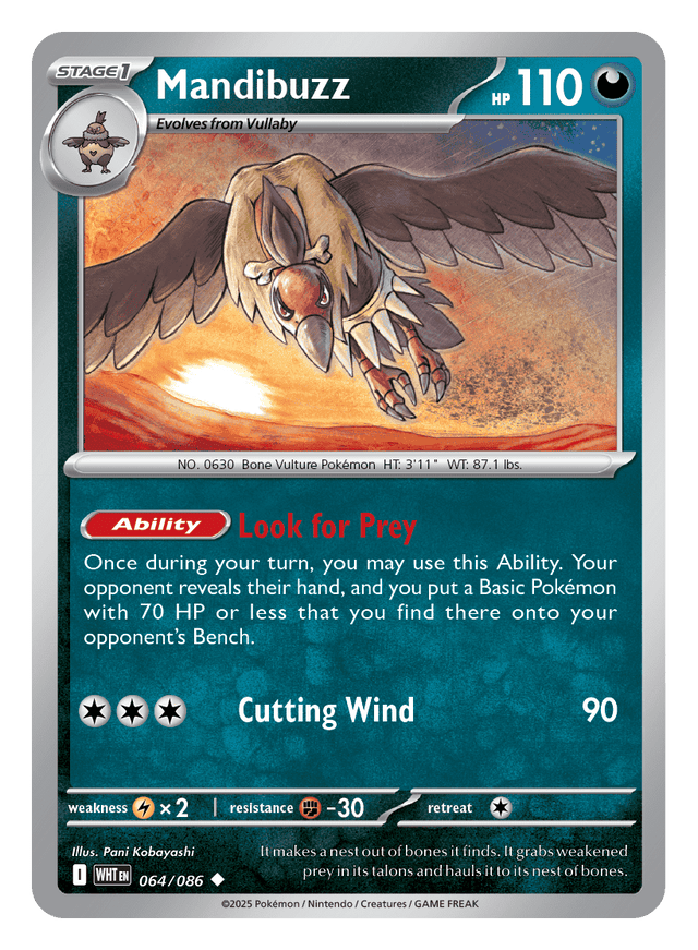 Mandibuzz 064/086 - Pokémon TCG White Flare card