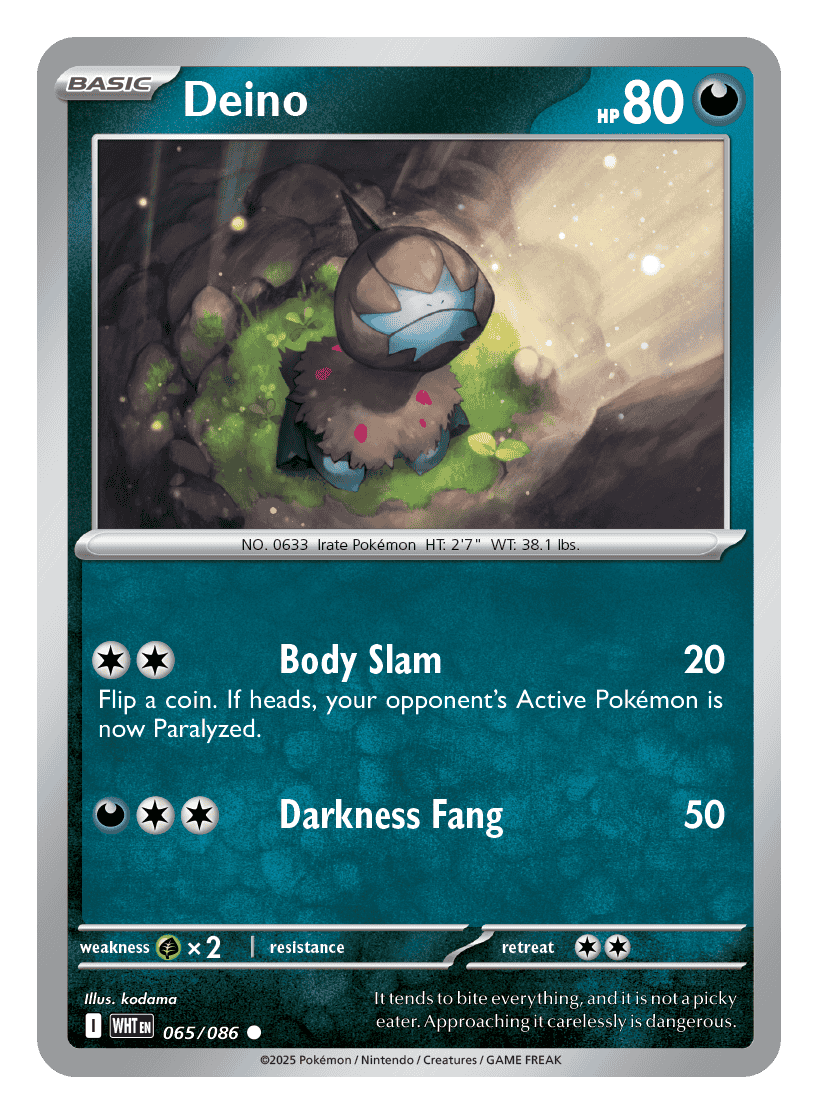 Deino 065/086 - Pokémon TCG White Flare card