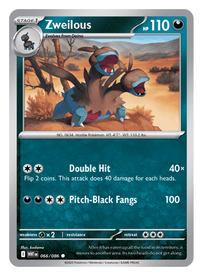 Zweilous 066/086 - Pokémon TCG White Flare card