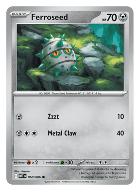 Ferroseed 068/086 - Pokémon TCG White Flare card